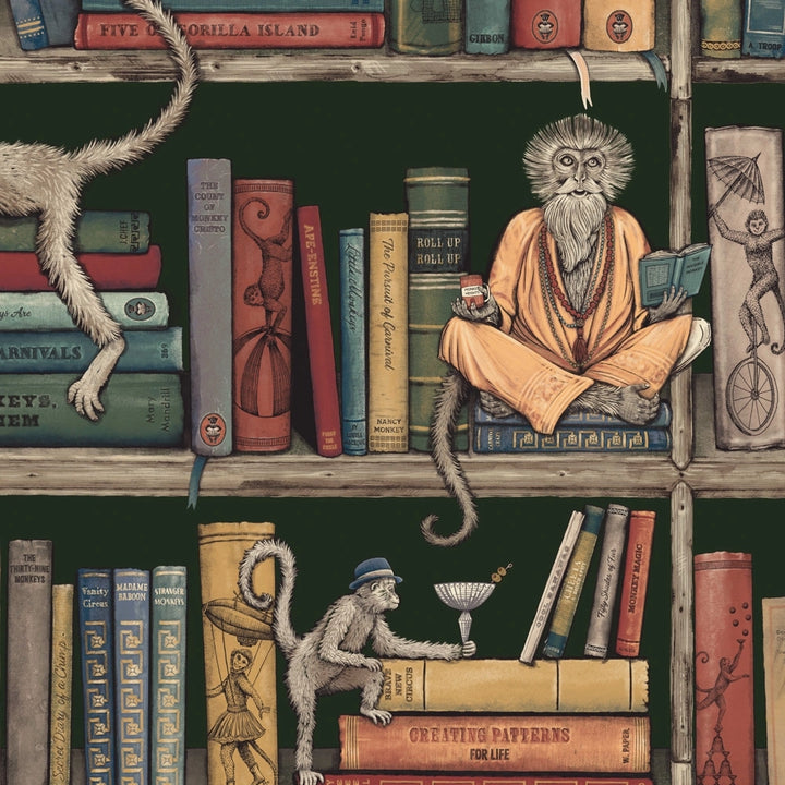 Monkey Library Wallpaper-Beaumonde