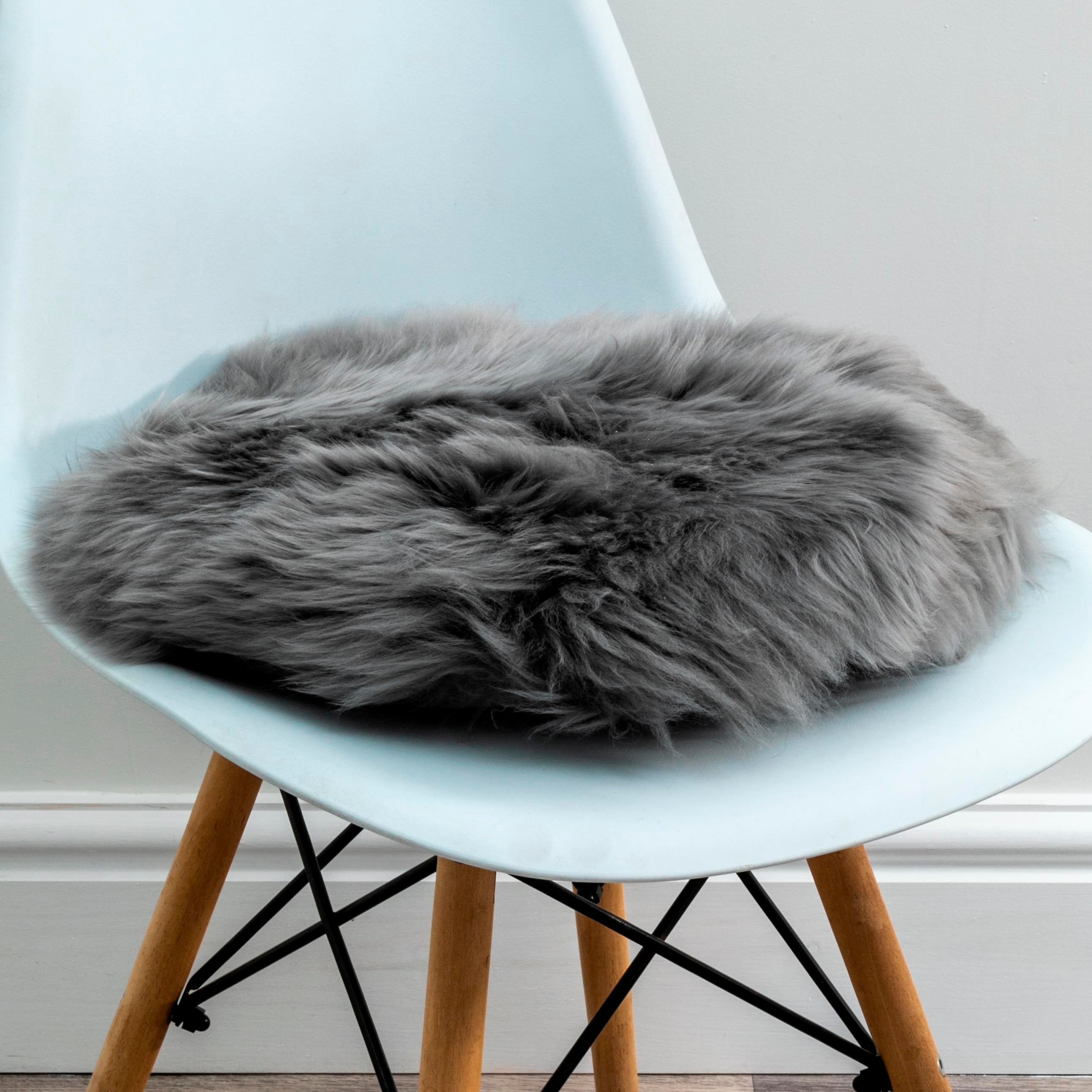 Native Home Round Sheepskin Chair Pad-Beaumonde