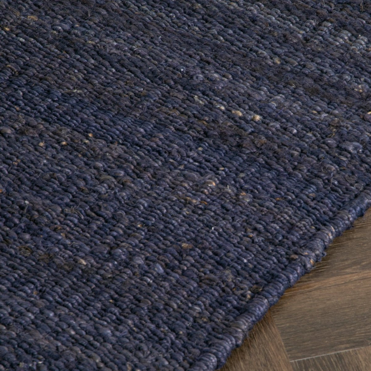 Native Home & Lifestyle Zig Zag Jute Rug - Navy