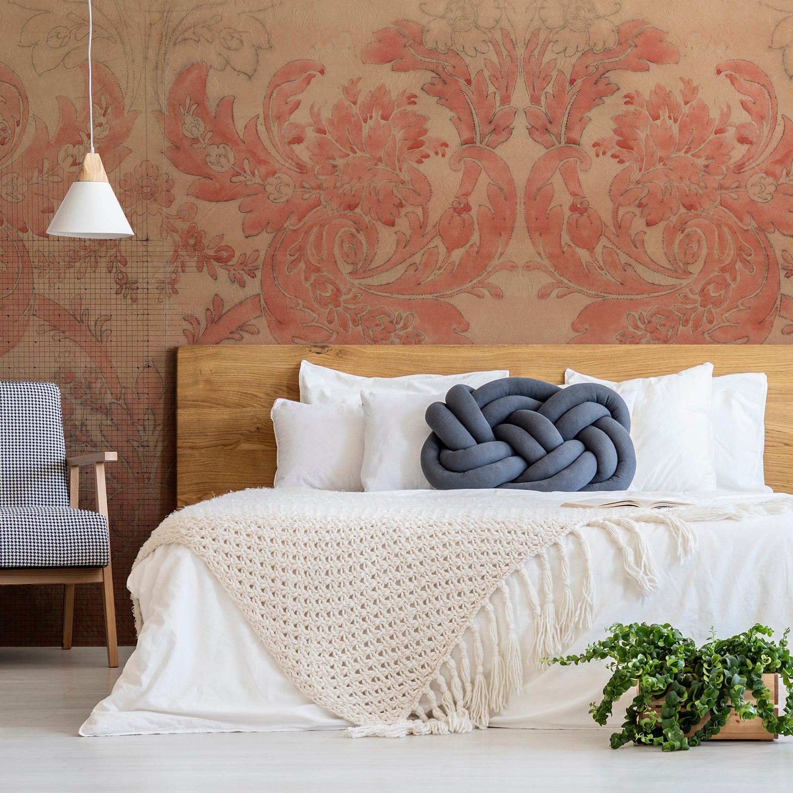 Big Patterns Aubusson Rouge Wallpaper-Beaumonde