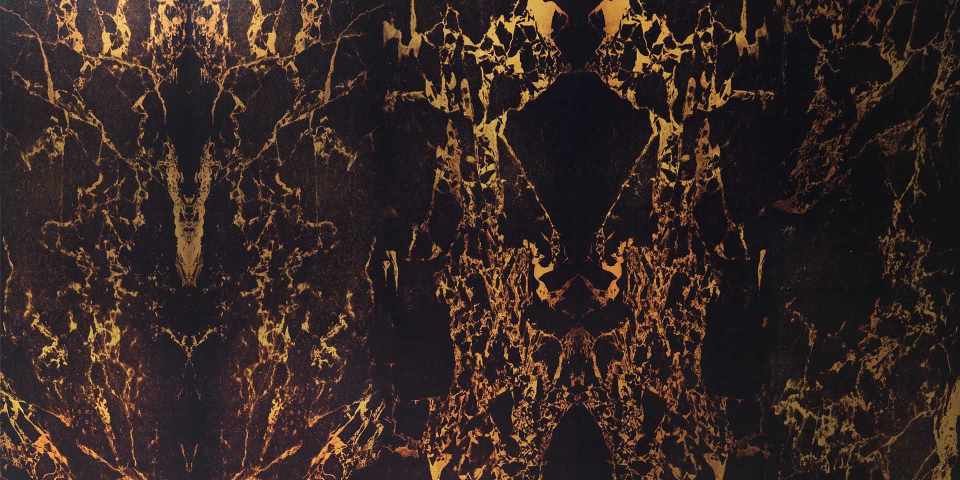 NLXL Black Metallic Marble Mirrored Wallpaper-Beaumonde