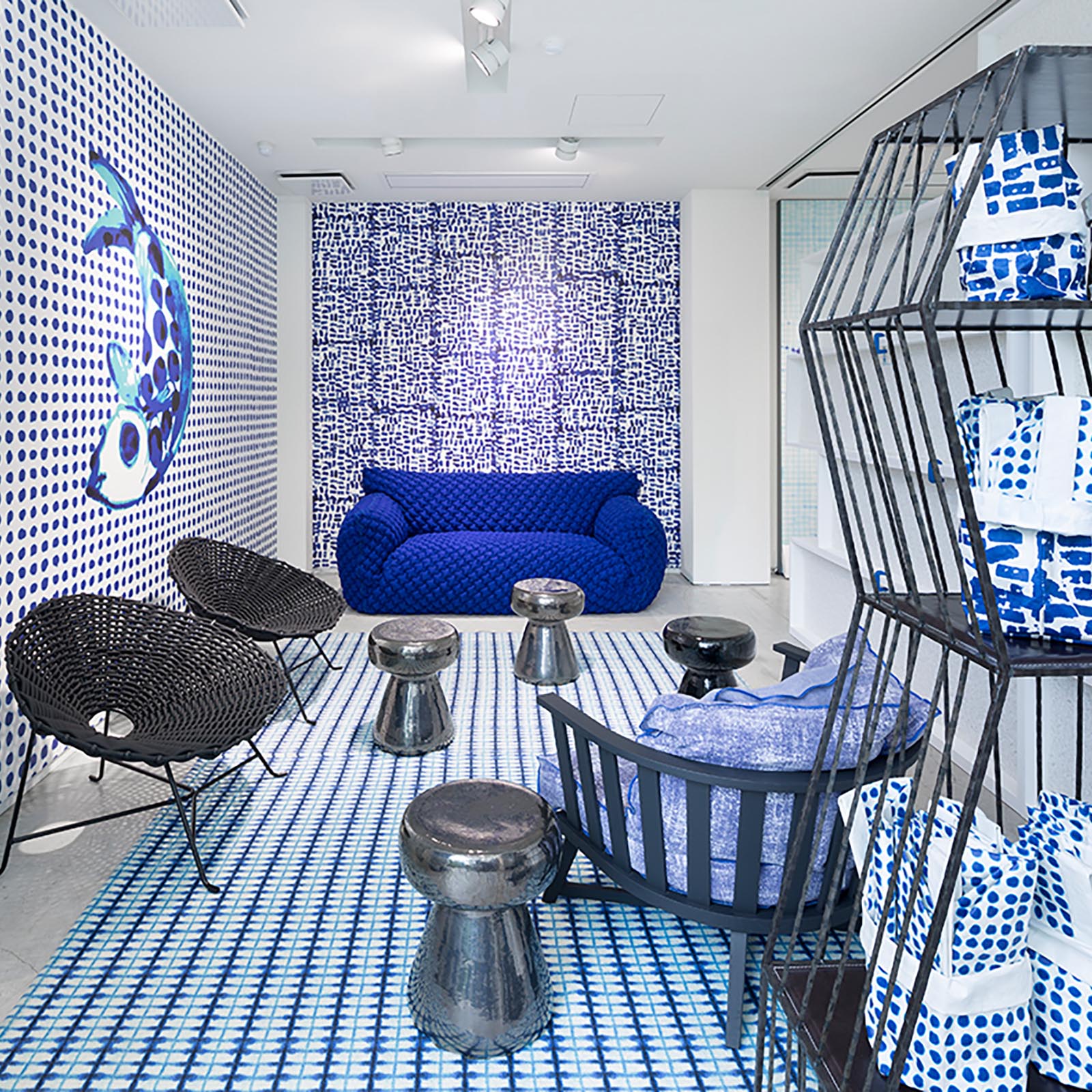 NLXL Blue Dots Wallpaper by Paola Navone-Beaumonde