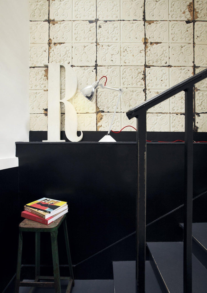 NLXL Brooklyn Tin Tiles Cream Beige TIN-02 Wallpaper-Beaumonde