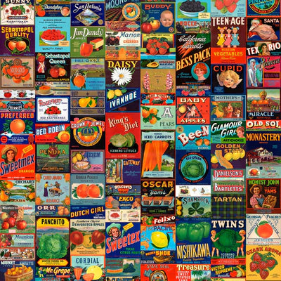NLXL Crate Labels People and Animals Wallpaper-Beaumonde