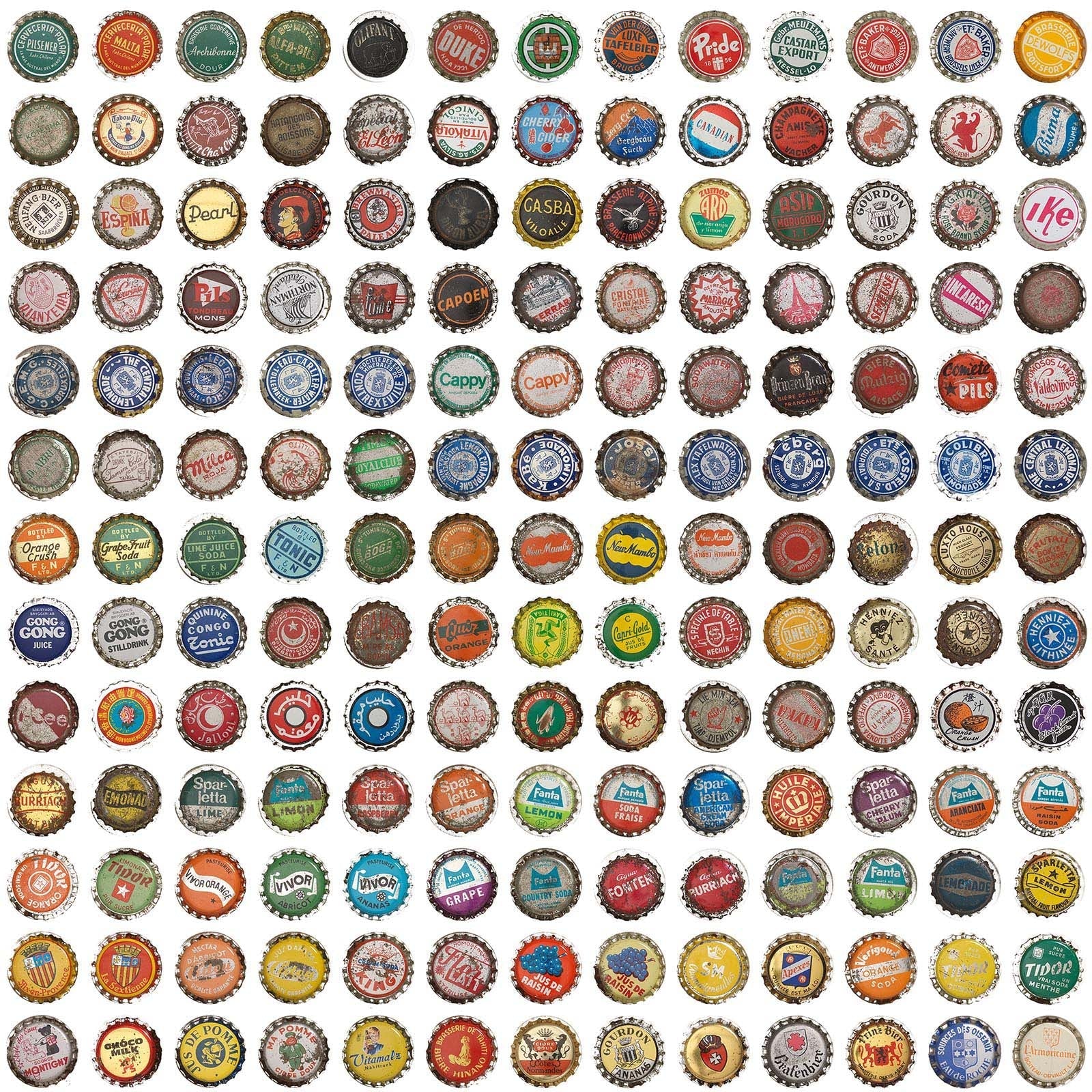 NLXL Crown Caps Wallpaper White-Beaumonde