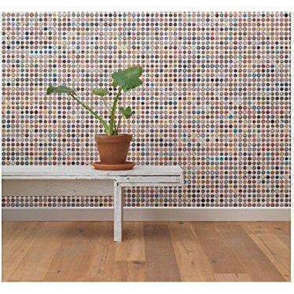 NLXL Crown Caps Wallpaper White-Beaumonde