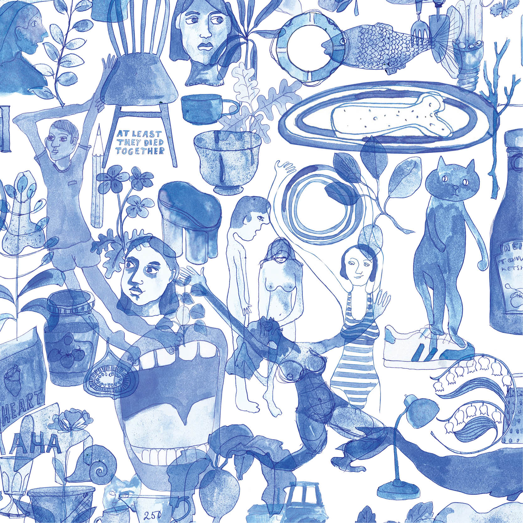 NLXL Drops I'm Blue Wallpaper Mural-Beaumonde