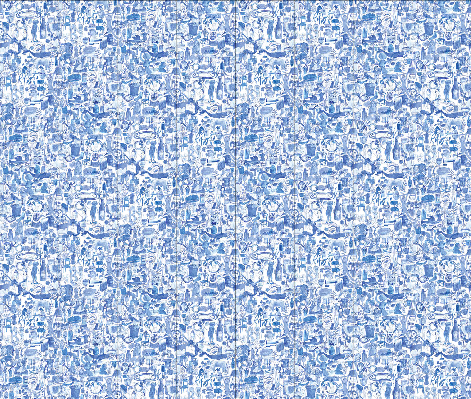 NLXL Drops I'm Blue Wallpaper Mural-Beaumonde