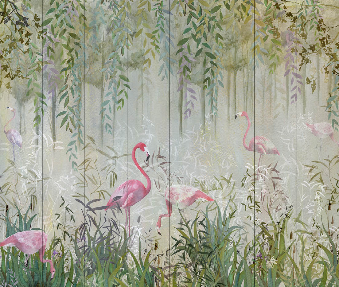 NLXL Flamingo Wallpaper-Beaumonde