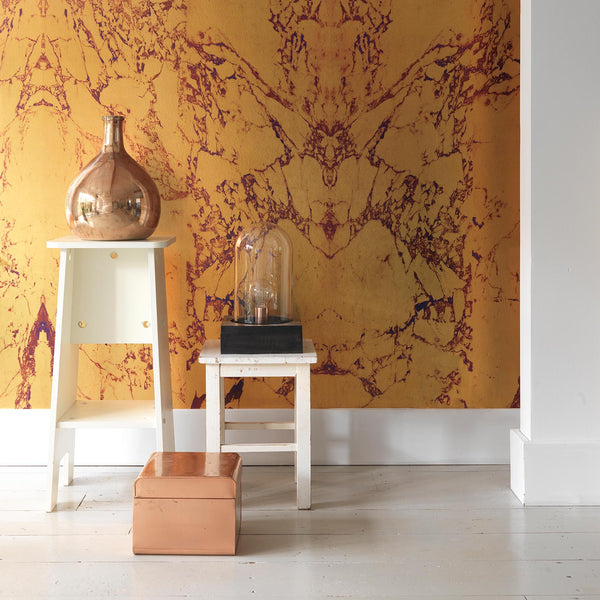 Gold Metallic Marble Wallpaper-Beaumonde