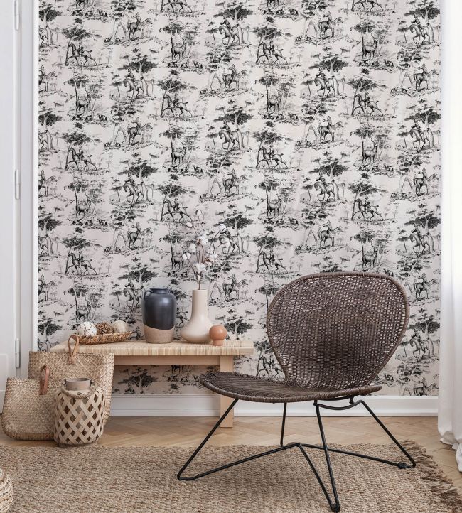 NLXL La Chasse Rose Wallpaper-Beaumonde