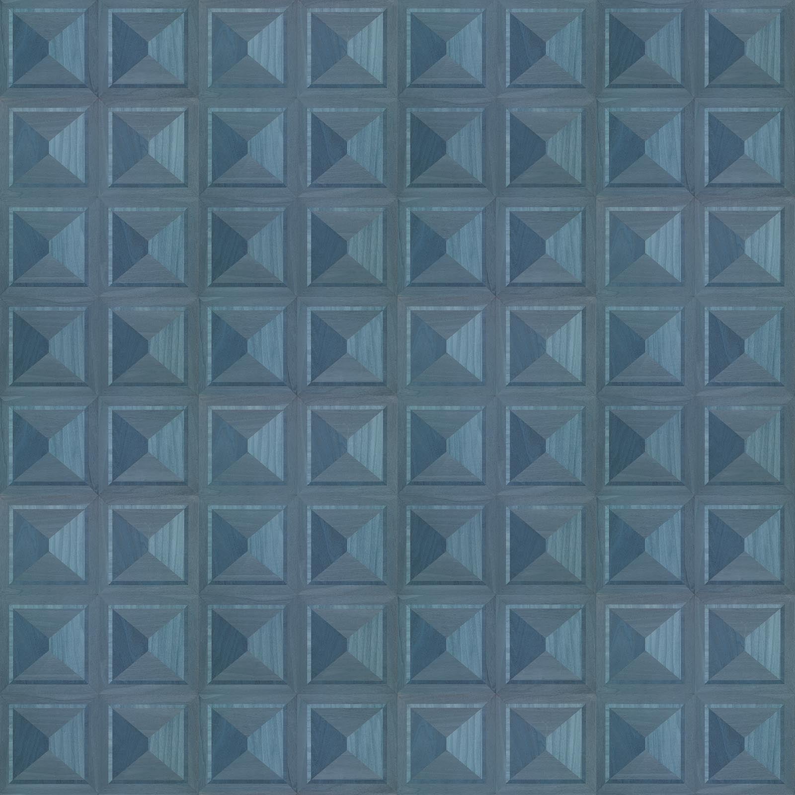 NLXL Marquetry Blue Wallpaper-Beaumonde