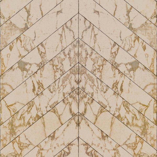 Materials Wallpaper PHM-65 Beige Tiles 8,1 x 7,7 cm herring bone-Beaumonde