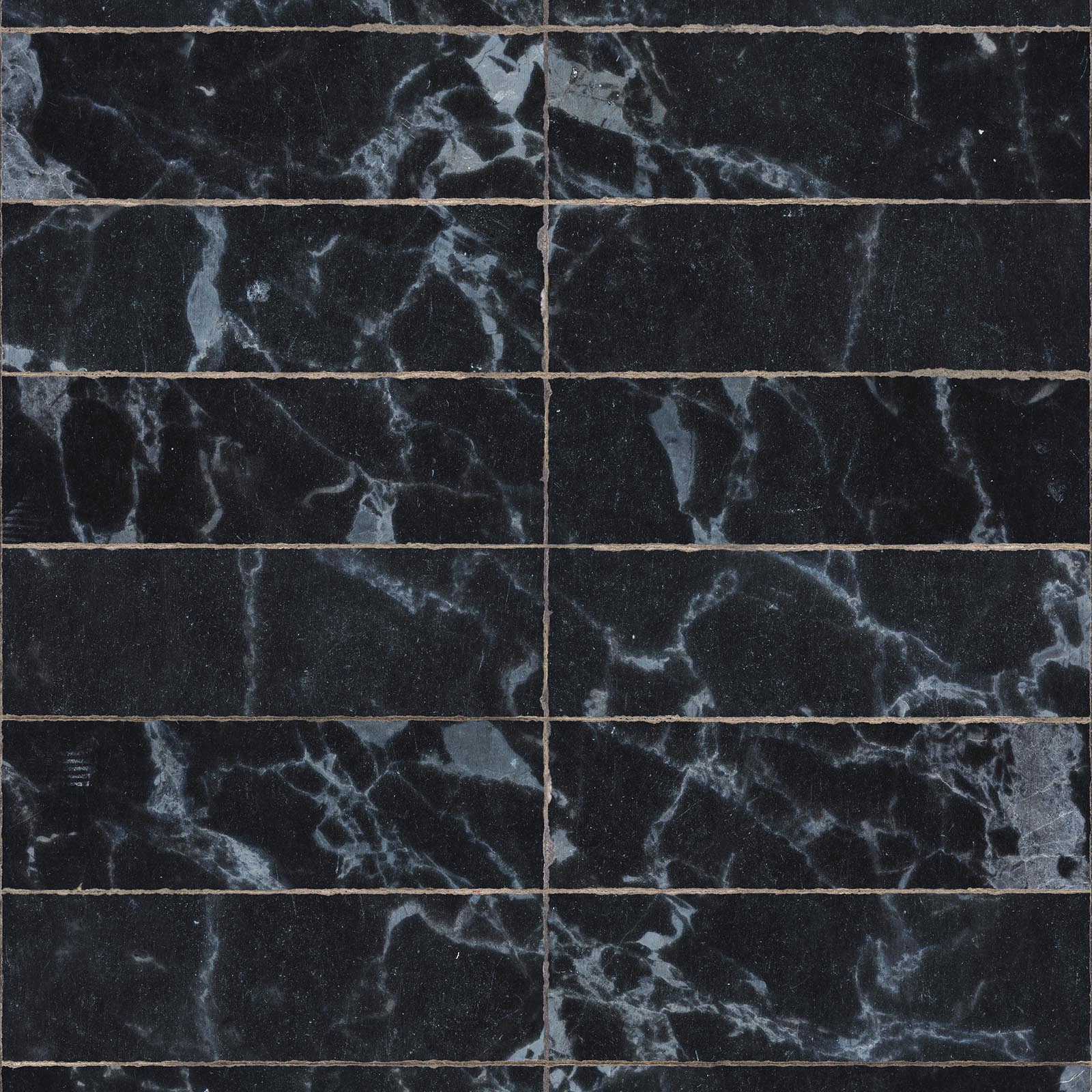 Materials Wallpaper PHM-53 Black Tiles 24,4 x 7,7 cm-Beaumonde