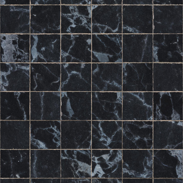 Materials Wallpaper PHM-54 Black Tiles 8,1 x 7,7 cm-Beaumonde