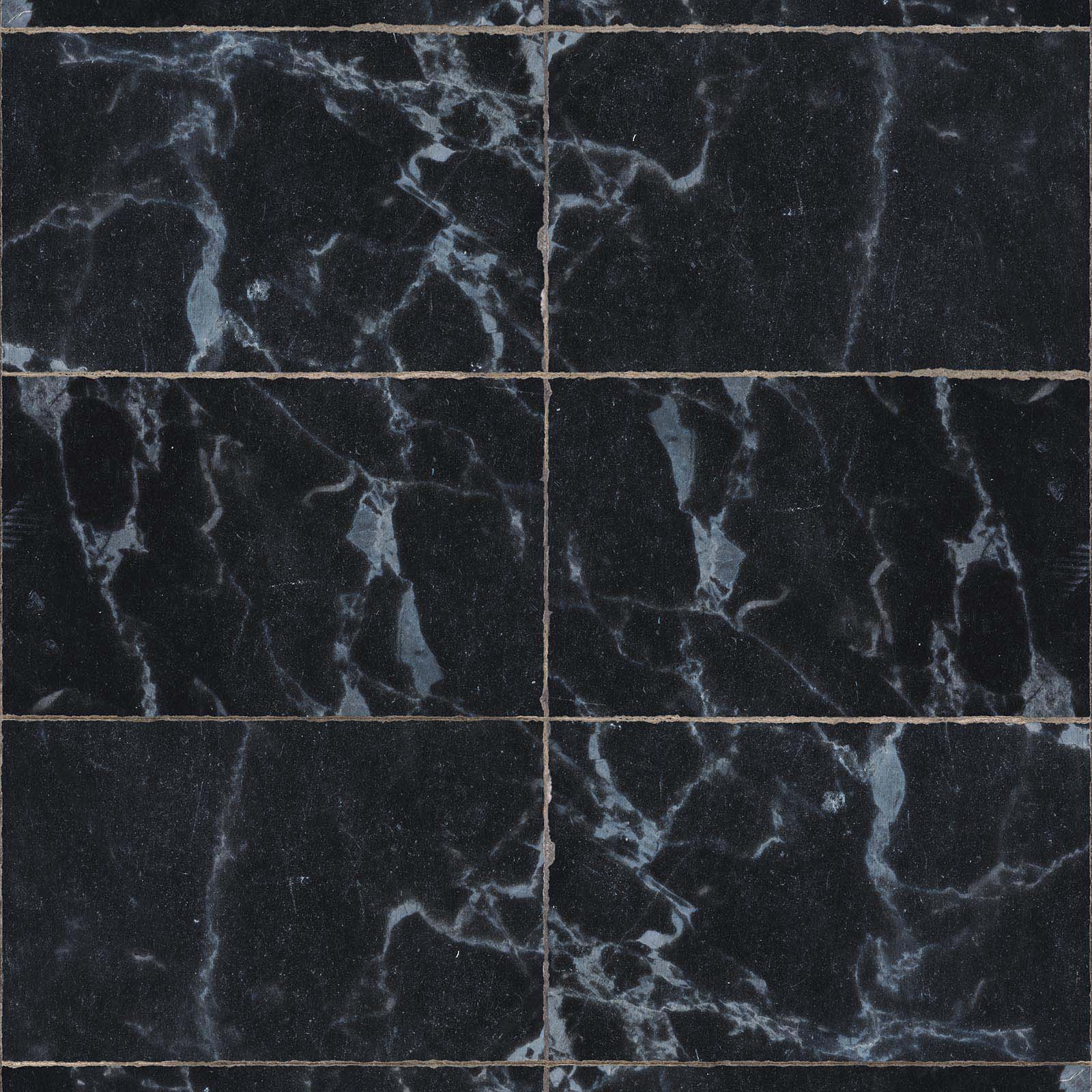 Materials Wallpaper PHM-52 Black Tiles 24,4 x 15,4 cm-Beaumonde