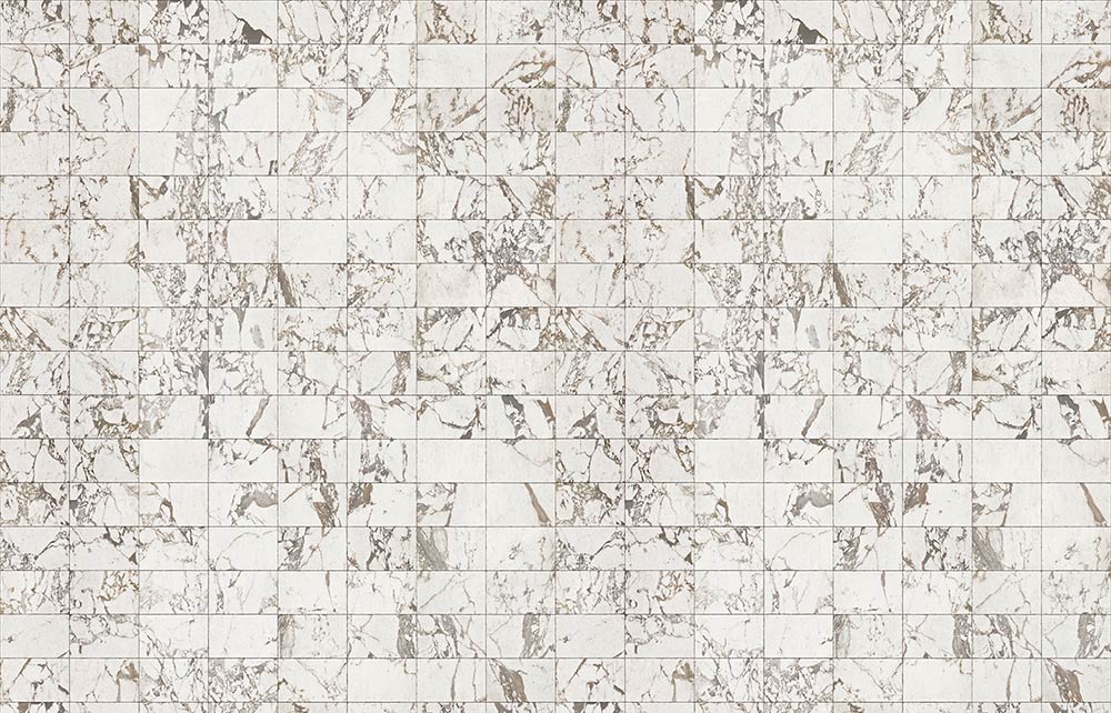 Materials Wallpaper PHM-42 White Tiles 24,4 x 15,4 cm-Beaumonde