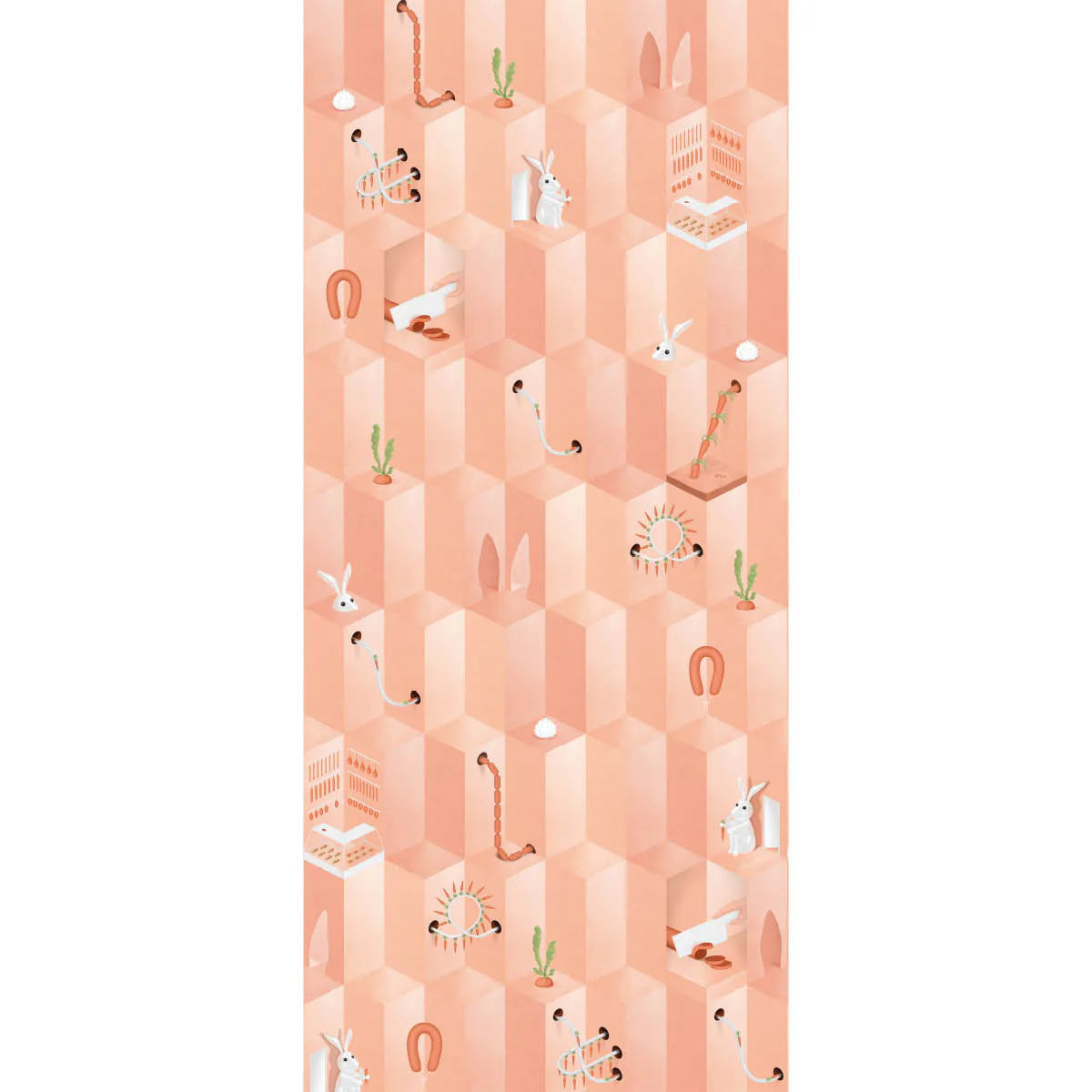 NLXL Pink Carrot Wallpaper-Beaumonde