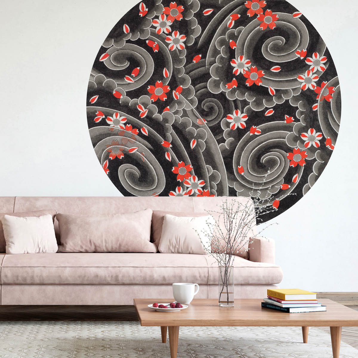 NLXL Sakura Fubuki Wallpaper Circle-Beaumonde