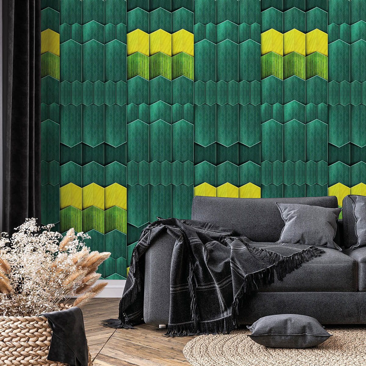 NLXL Yellow Edge Wallpaper-Beaumonde