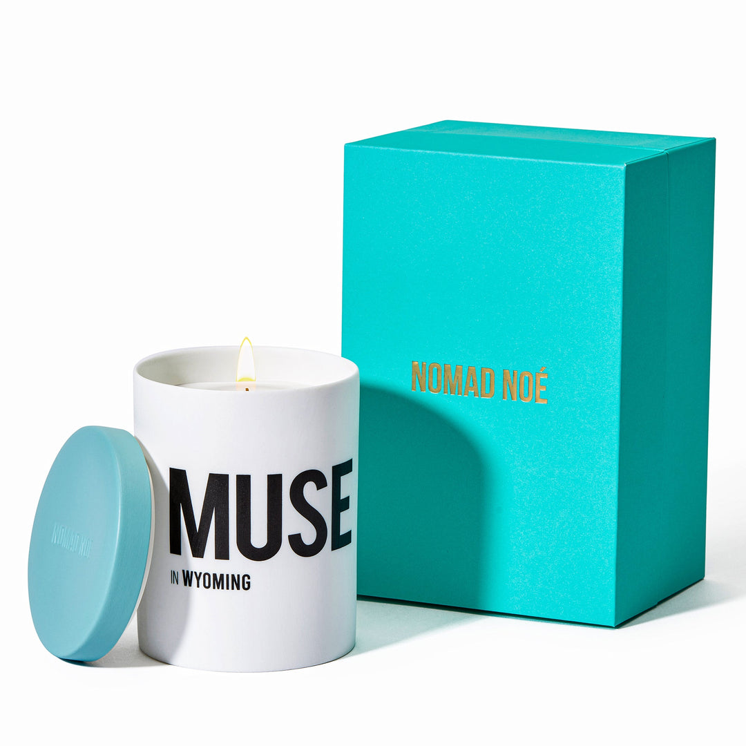Nomad Noé Muse in Wyoming Scented Candle - Rosa Woodsii & Sandalwood 220g-Beaumonde