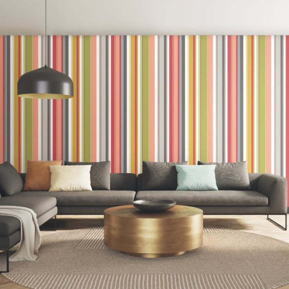 Ohpopsi Barcode Wallpaper - Olive Mix