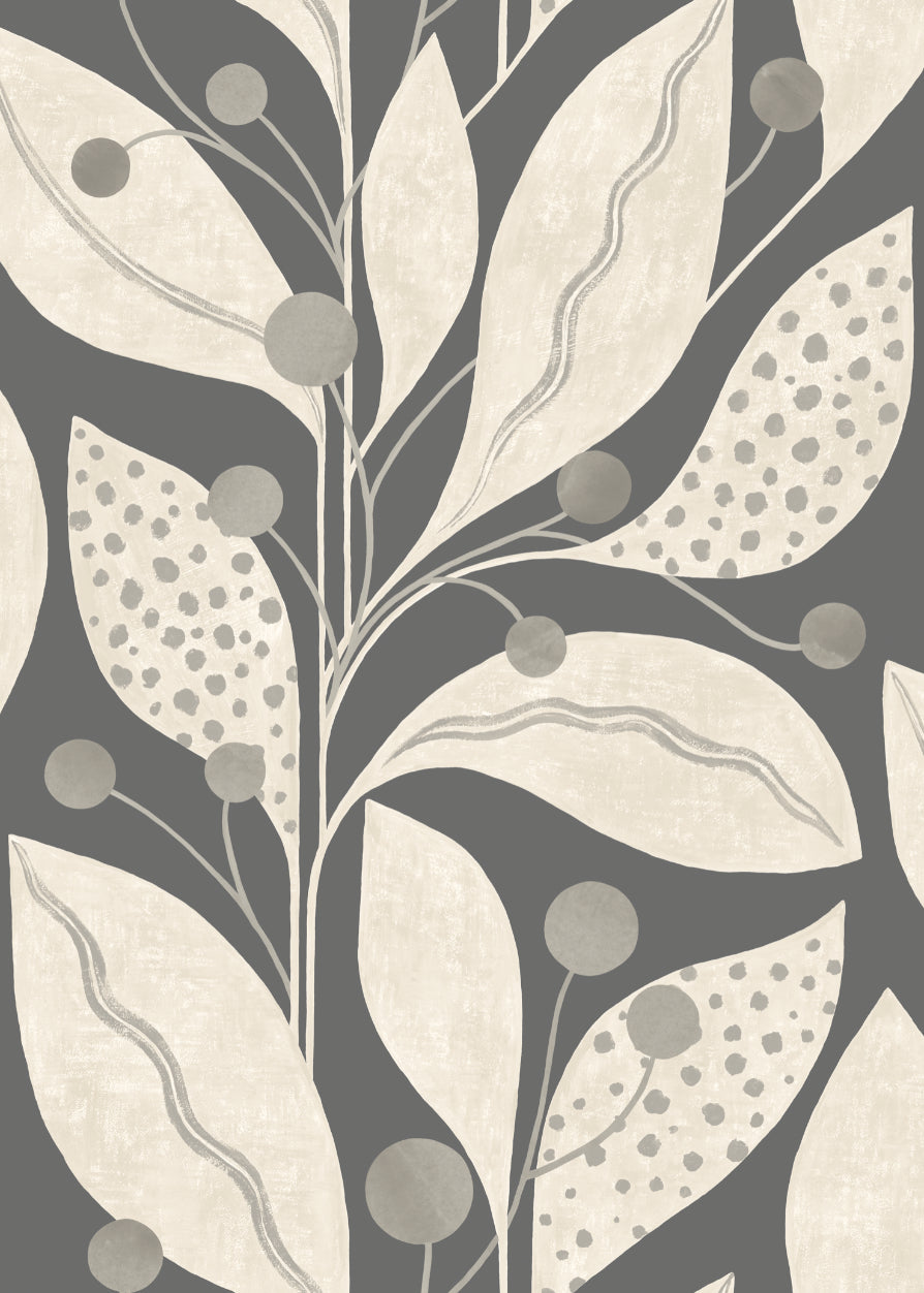 Ohpopsi Berry Dot Wallpaper - Carbon-Beaumonde