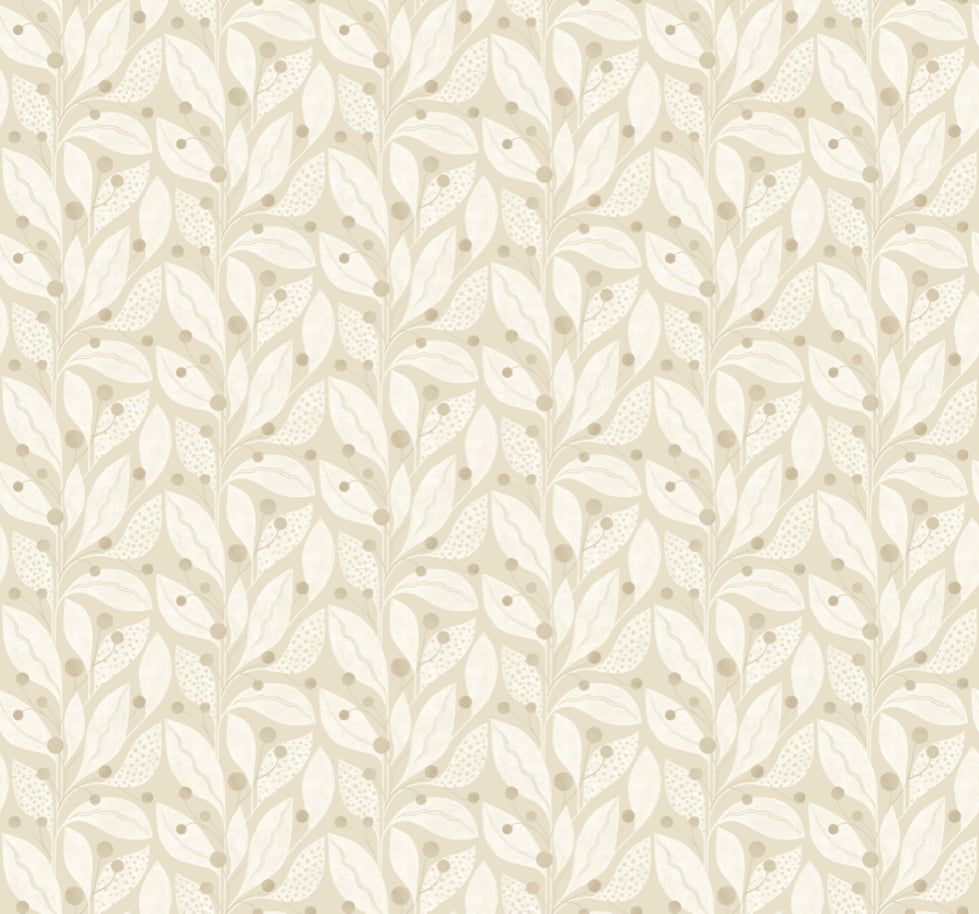 Ohpopsi Berry Dot Wallpaper - Flax-Beaumonde