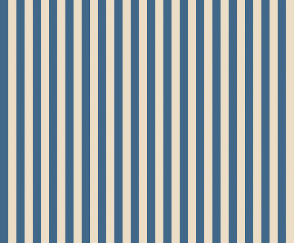 Ohpopsi Bloc Stripe Wallpaper - Indigo-Beaumonde