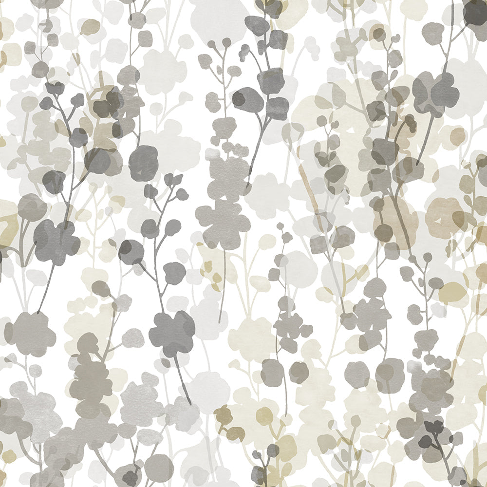 Ohpopsi Blossom Wallpaper - Neutral Grey-Beaumonde