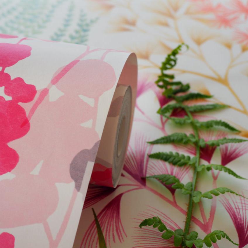 Ohpopsi Blossom Wallpaper - Raspberry-Beaumonde