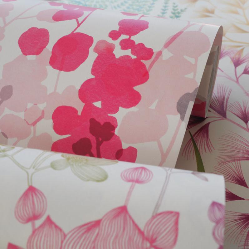 Ohpopsi Blossom Wallpaper - Raspberry-Beaumonde