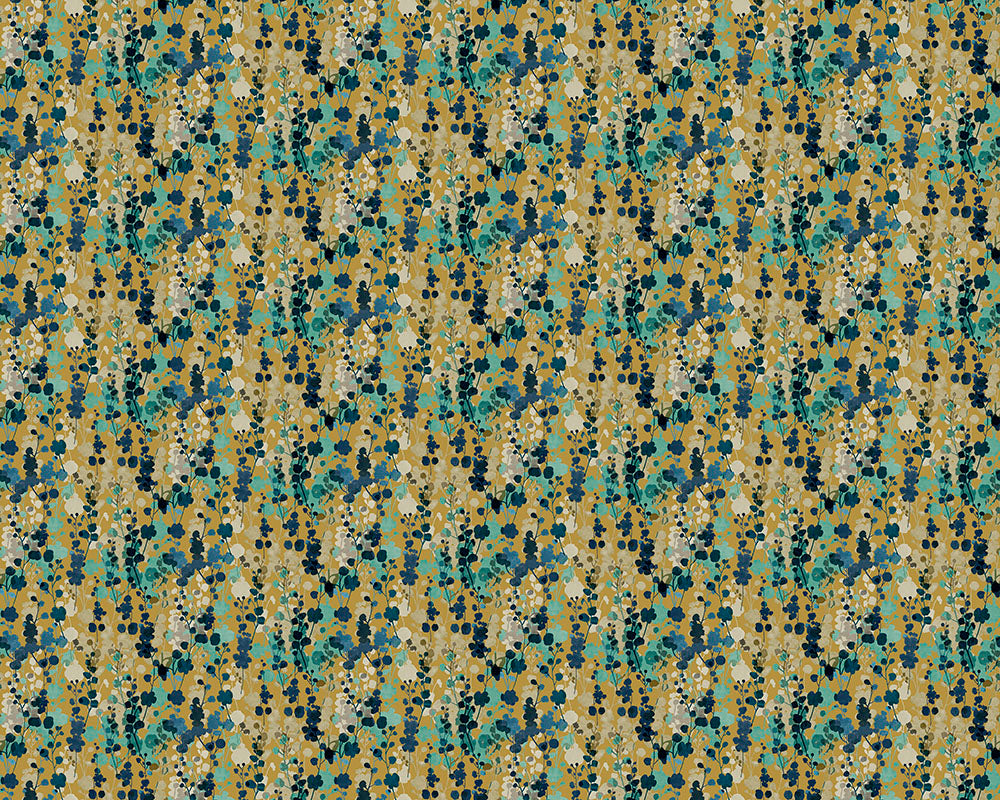 Ohpopsi Blossom Wallpaper - Royal Mustard-Beaumonde