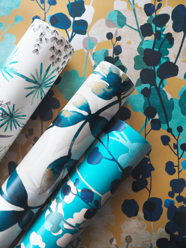 Ohpopsi Blossom Wallpaper - Royal Mustard-Beaumonde