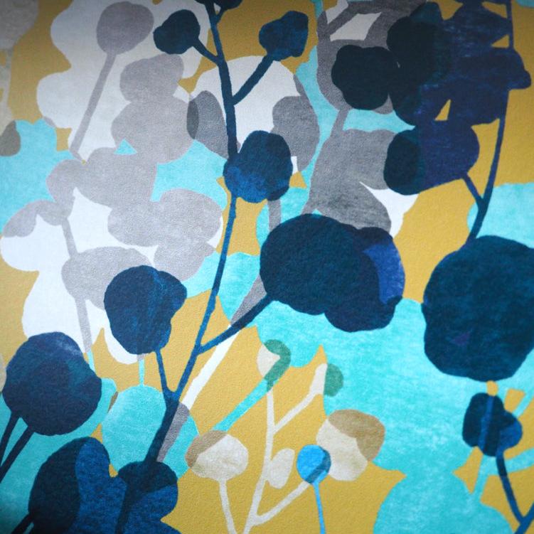 Ohpopsi Blossom Wallpaper - Royal Mustard-Beaumonde