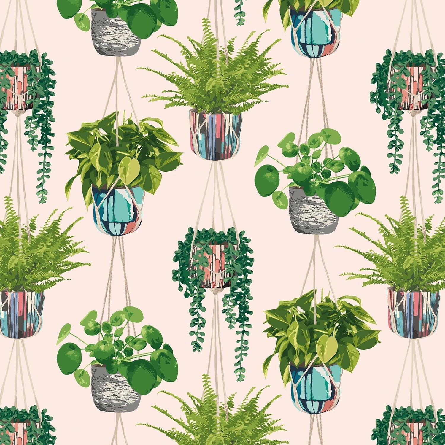 Ohpopsi Houseplant Wallpaper - Ballet Slipper-Beaumonde