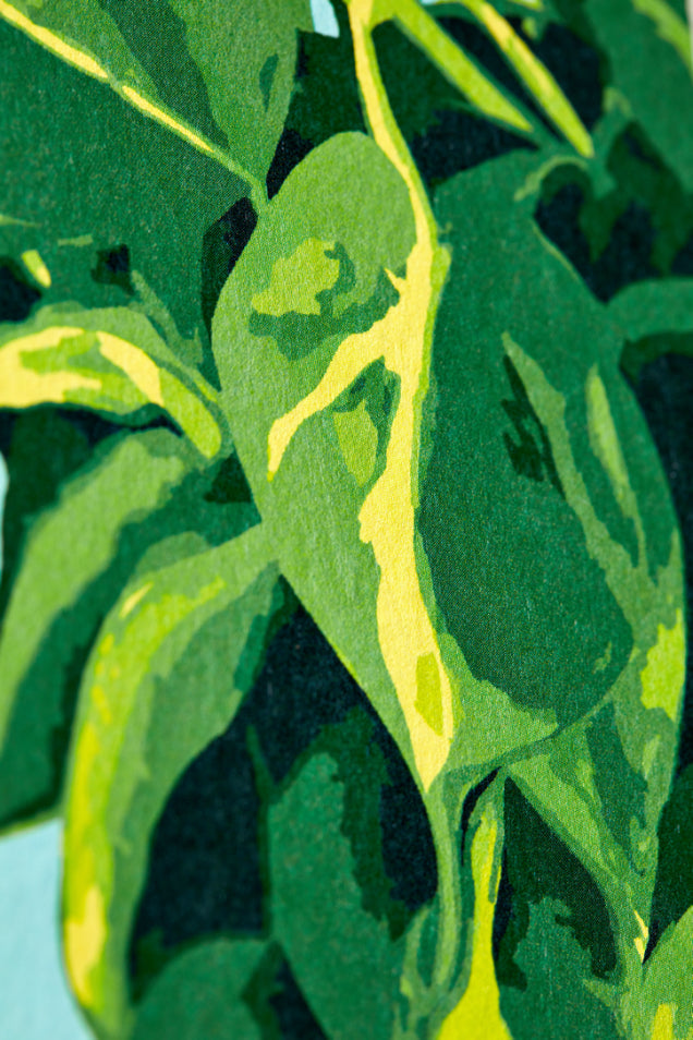 Ohpopsi Houseplant Wallpaper - Cerulean Twist-Beaumonde