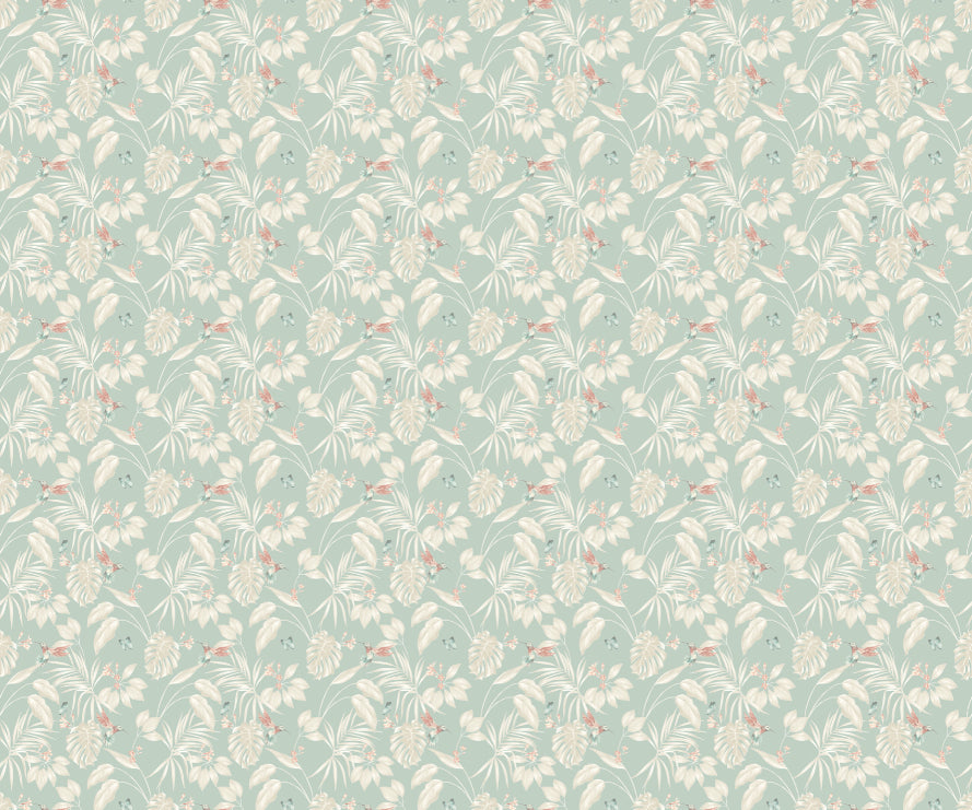 Ohpopsi Hummingbird Wallpaper - Rich Duck Egg-Beaumonde
