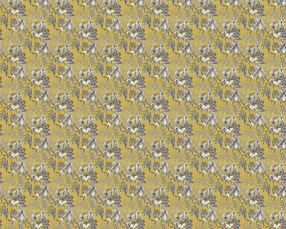 Ohpopsi Morris Wallpaper - Mustard-Beaumonde