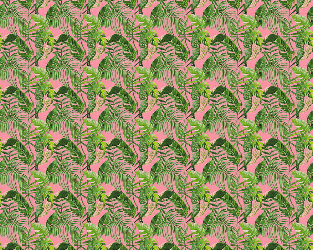 Ohpopsi Palmera Wallpaper - Fuchsia-Beaumonde