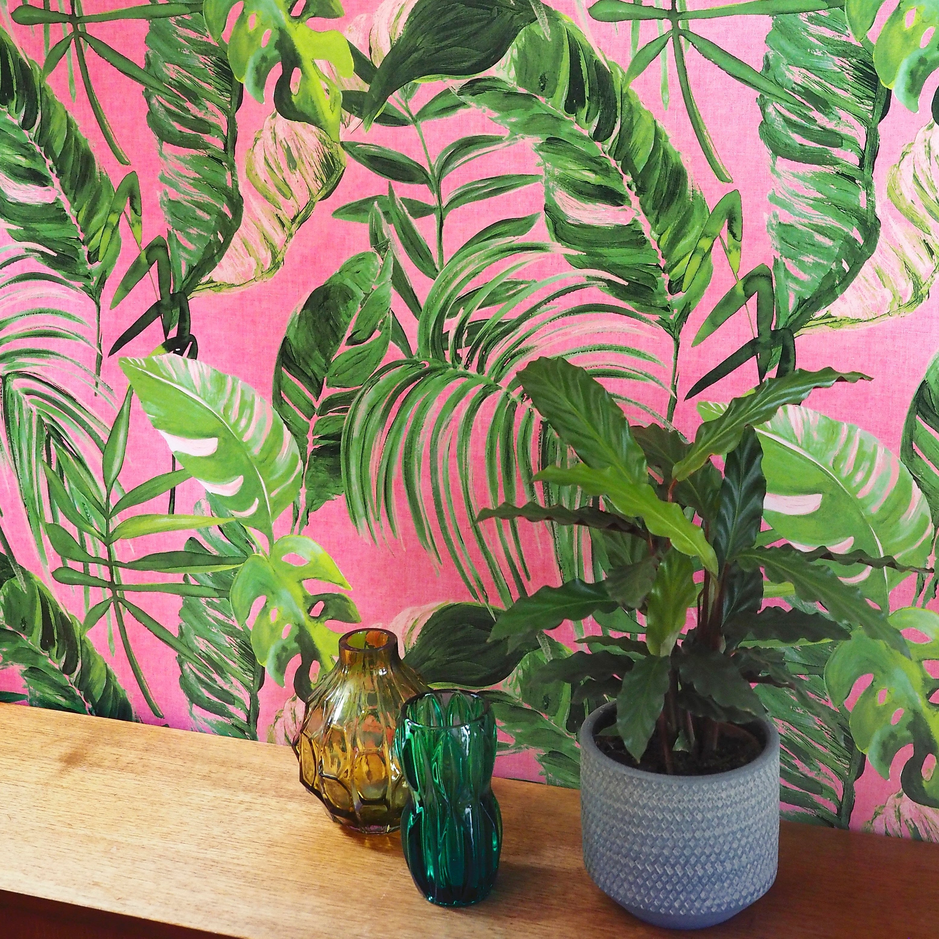 Ohpopsi Palmera Wallpaper - Fuchsia-Beaumonde