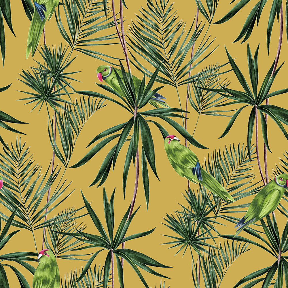 Ohpopsi Paradise Wallpaper - Mustard-Beaumonde