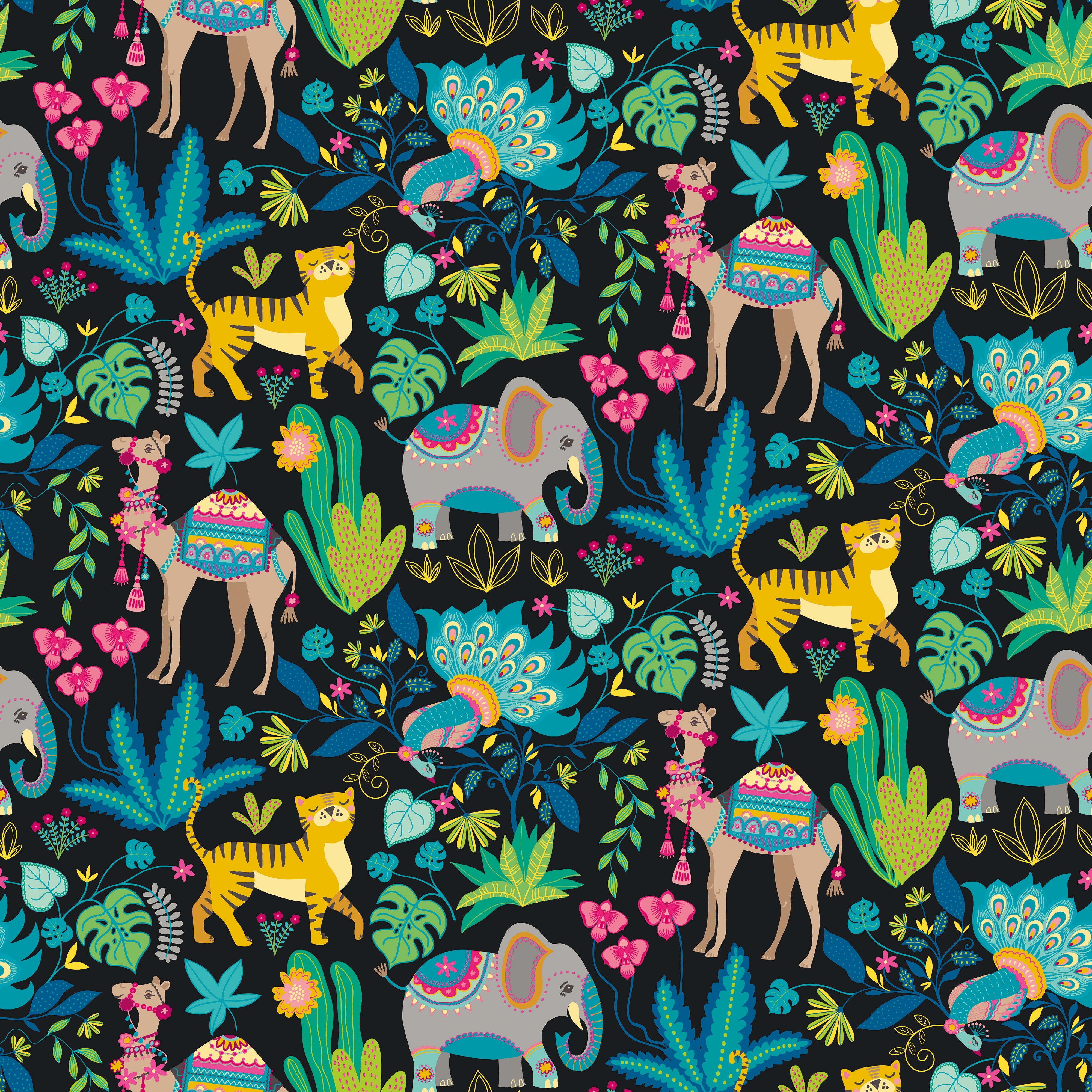 Ohpopsi Samba Safari Wallpaper - Aniseed Twist-Beaumonde
