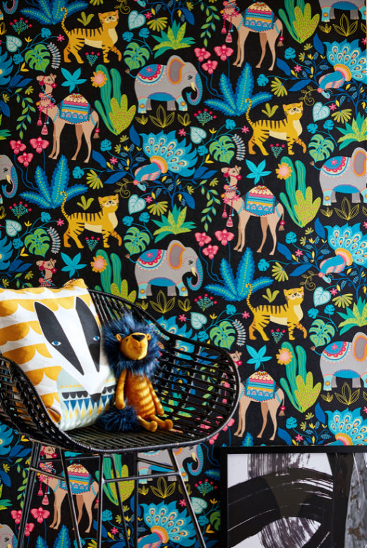 Ohpopsi Samba Safari Wallpaper - Aniseed Twist-Beaumonde