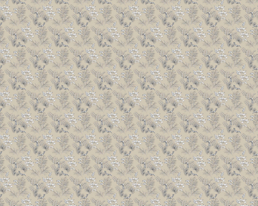 Ohpopsi Toucan Toile Wallpaper - Toile Linen-Beaumonde