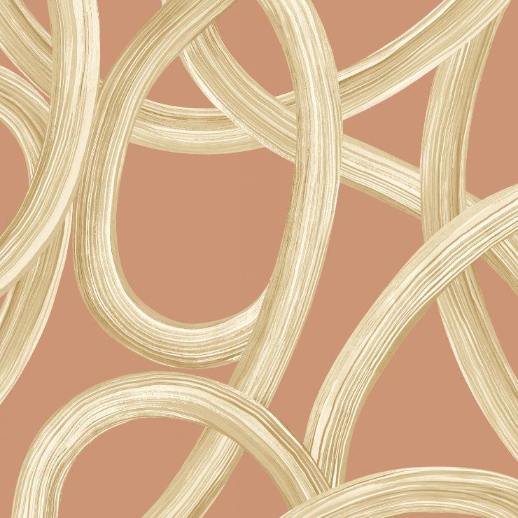 Ohpopsi Twisted Geo Wallpaper - Ginger-Beaumonde