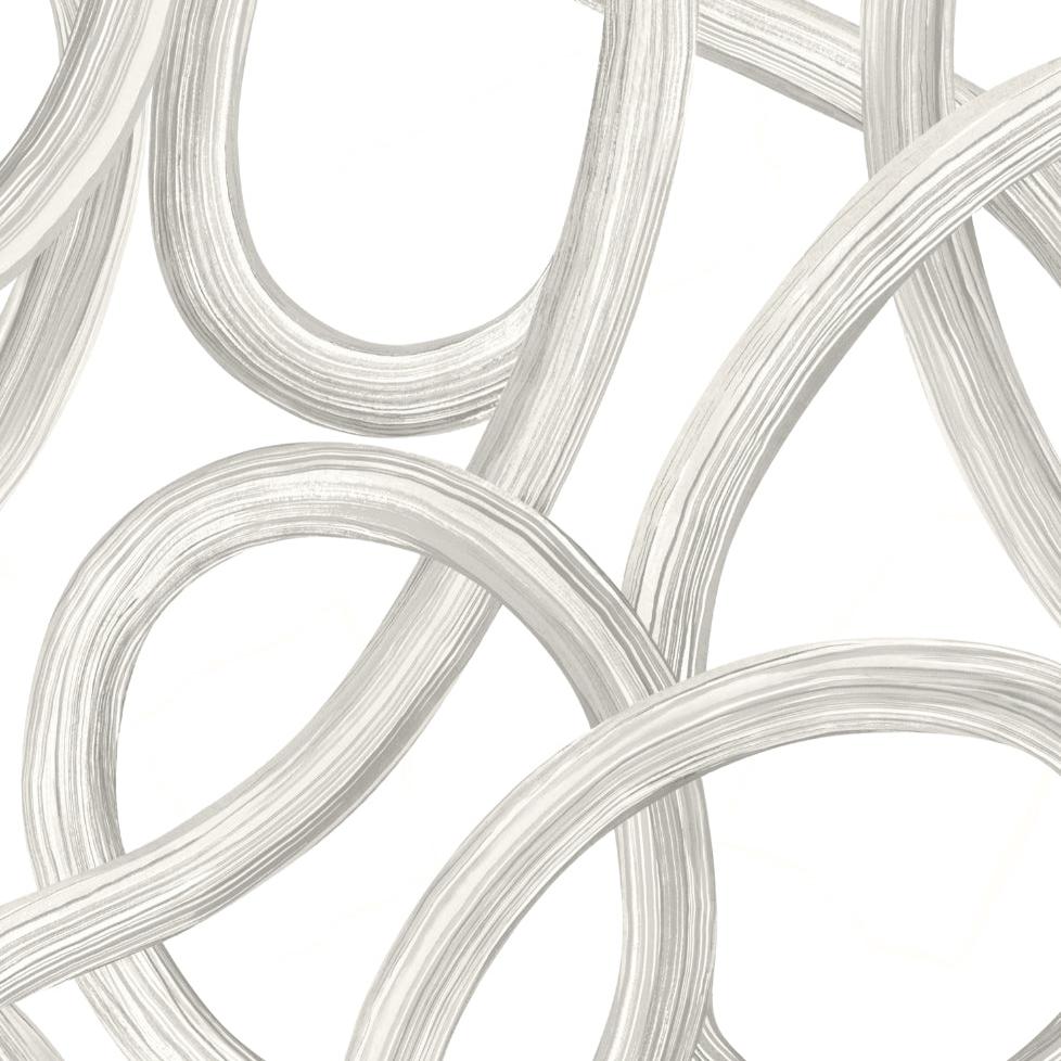 Ohpopsi Twisted Geo Wallpaper - Silver-Beaumonde