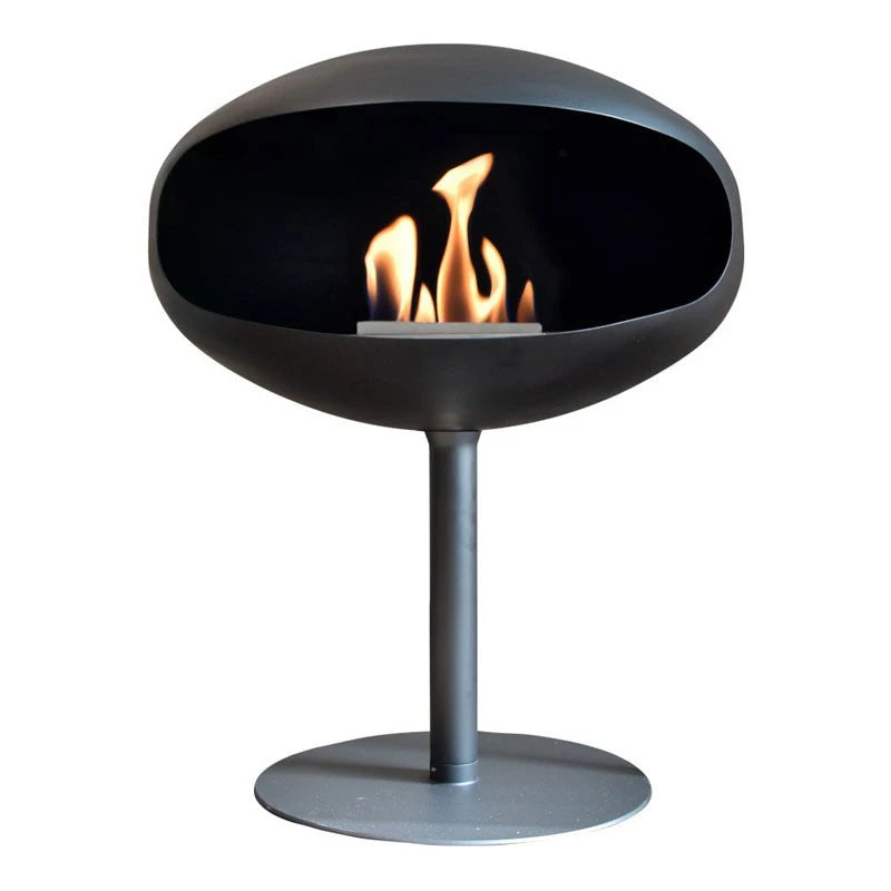 Cocoon Fires Pedestal - Black with a Black Base