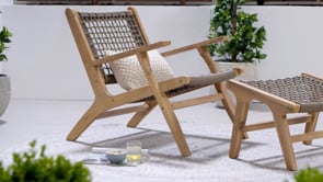 Beau&Co Sesto Outdoor Chair and Hocker Set