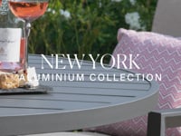 Maze New York U-Shaped Aluminium Corner Sofa Set - Dove Grey